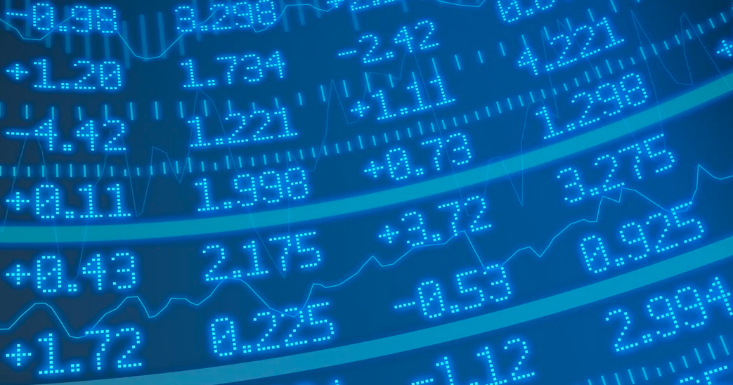wp-header-logo-701png • Punkin's Patch Blue digital stock market screen with glowing numbers and fluctuating line graphs representing market prices and trends.